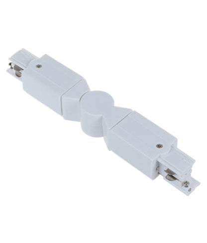 4 Wire 3 Circuit Universal Tracks, Connectors, End Cap & Live End - Connector Elbow WHITE