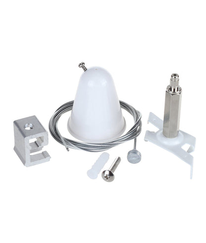 4 Wire 3 Circuit Track Suspension Ezclick Kit (1.5m Steel Wire) - White