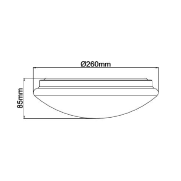 3A 15W Oyster Light- (AC1011-WHTC15S11)