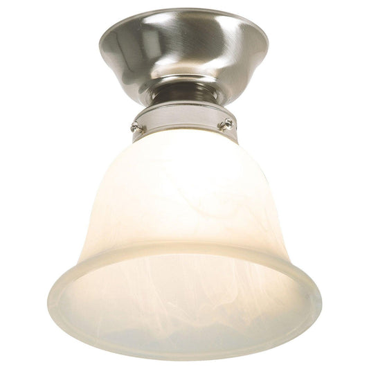 16cm Bell Shaped Alabaster Glass DIY Batten Fix