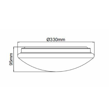 3A 18W Oyster Light- (AC1011/18W/TC)