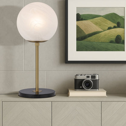 OLIANA Table Lamp Large - Black Marble/Antique Gold