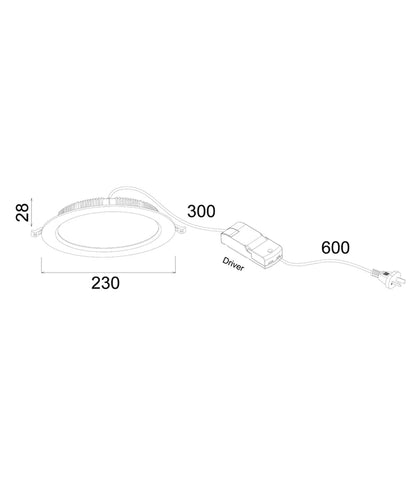 COSMOTRI: LED Tri-CCT Dimmable Fixed White Downlights IP20 - 25W