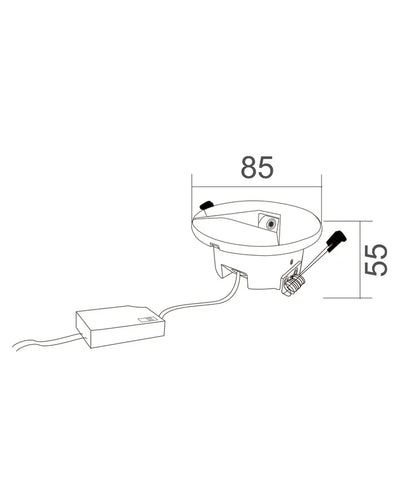 Interior LED Tri-CCT Recessed Round Step Light - White