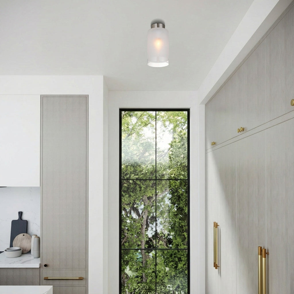 FILA Batten Fix Ceiling Light - FROST| NICKEL