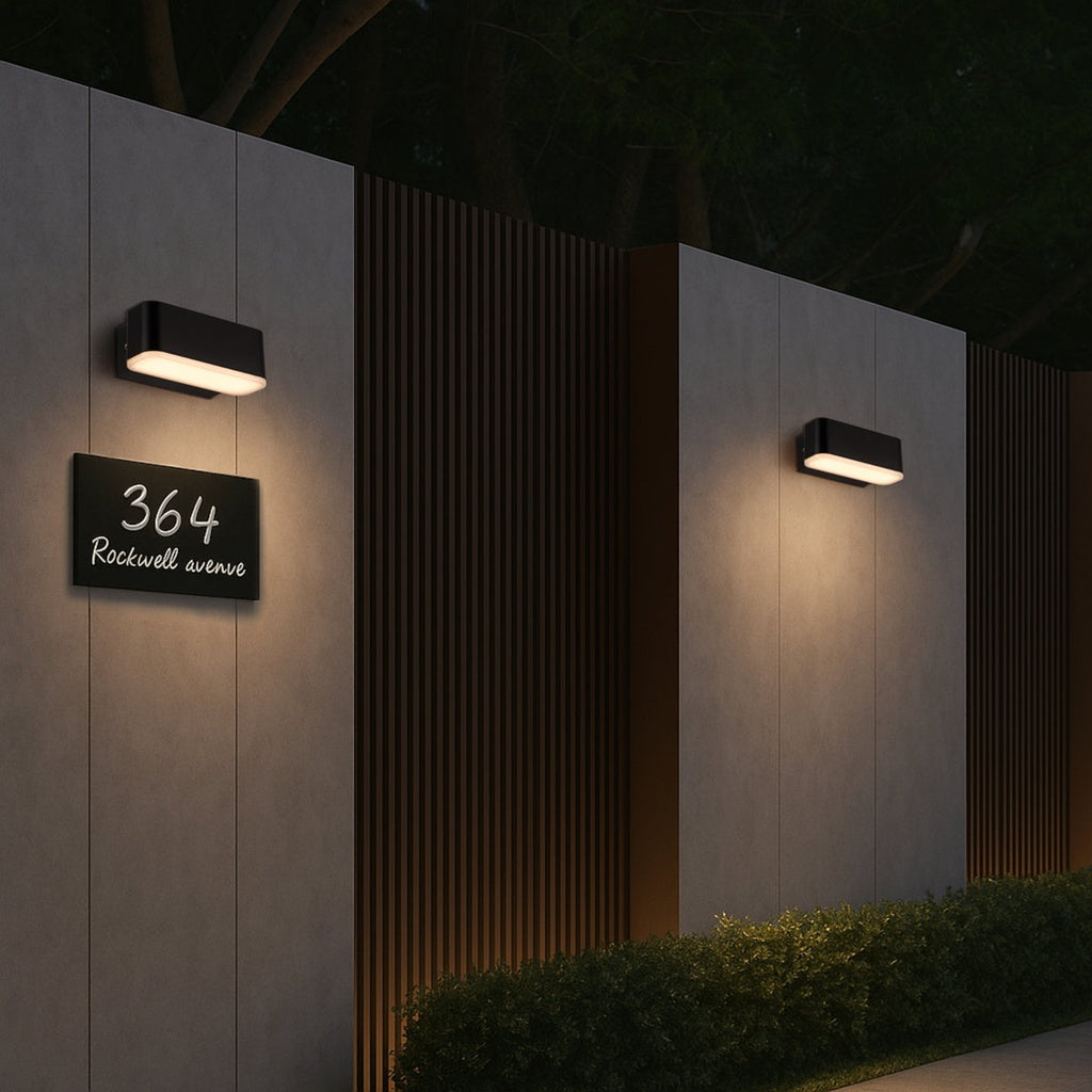 ZIRON 10CM Exterior LED Wall Light Small - Black