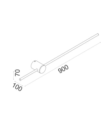 SABER: Interior Linear LED Dual-CCT Wall Light - Black