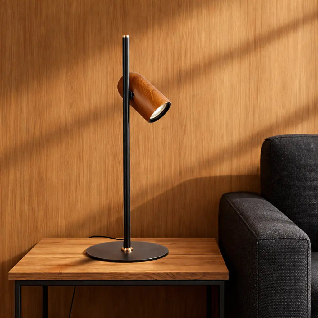 KINDLE Table Lamp - Wood/Black