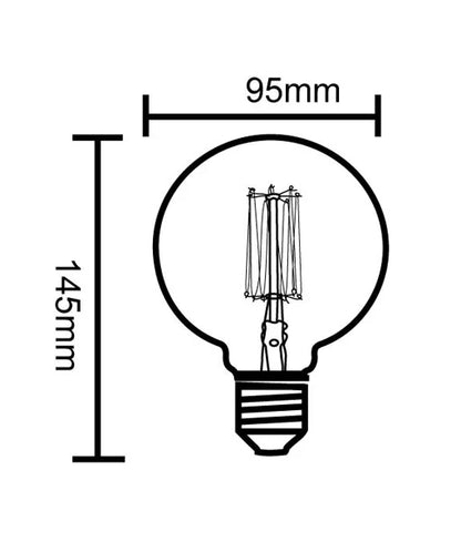 G95 Carbon Filament Globes - Socket: E27