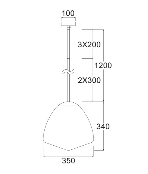 CIOTOLA: Interior Tipped Large Dome Frosted Glass Pendant Light - Matte Black