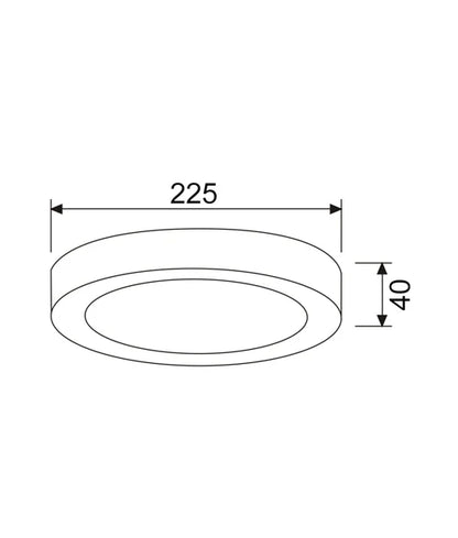 SURFACETRI: LED Dimmable Tri-CCT Surface Mounted Oyster Lights (Round) - 18W