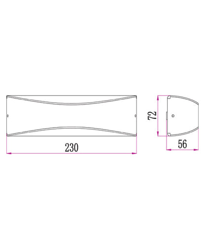 APIS: LED Exterior Surface Mounted Up/Down Wall Lights IP65