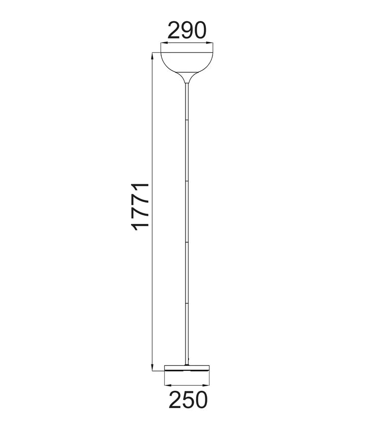 PROGETTO: Iron Matte Black / White Up Light Floor Lamp - Matte White