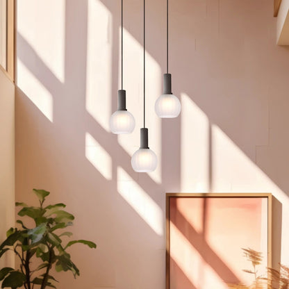 AOSTA 15CM Pendant Light - Black / Frost