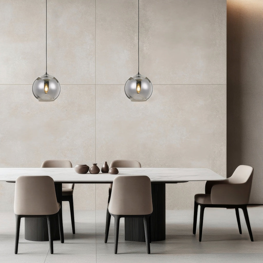 BONDI 30CM Pendant Light - Black/Smoke