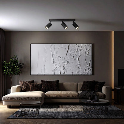 PICARD 3 Light Ceiling Spotlight - Black