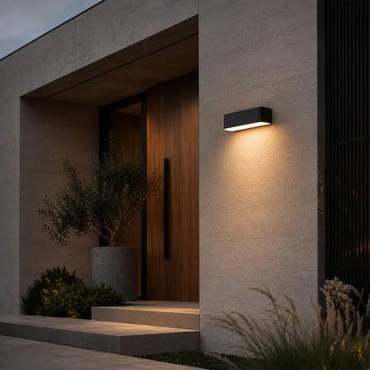ZIRON 18CM Exterior LED Wall Light Large - Black