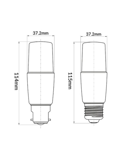 T40 LED Globes (9W) - Options: E27 5000K