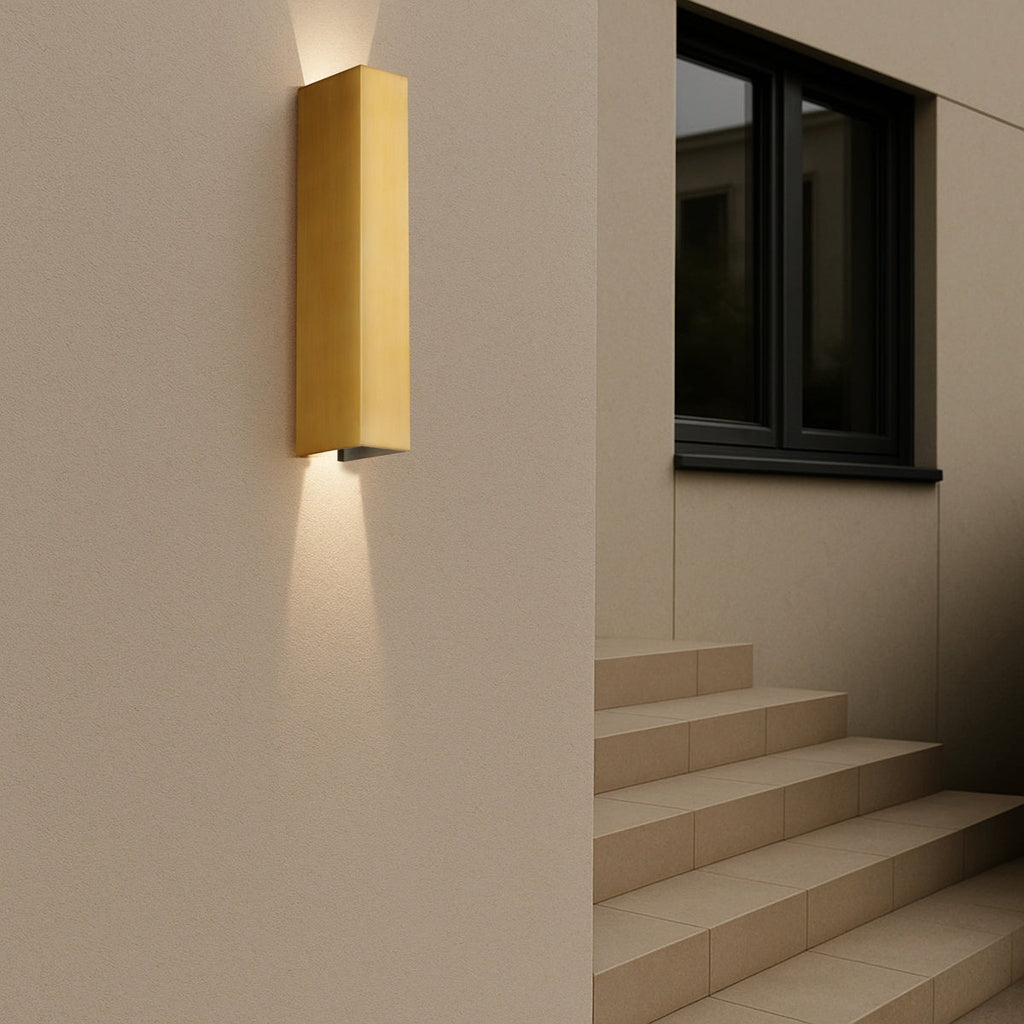 RYLAND Exterior LED Wall Light - Brass