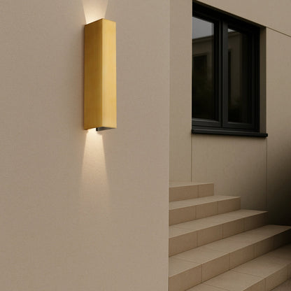 RYLAND Exterior LED Wall Light - Brass