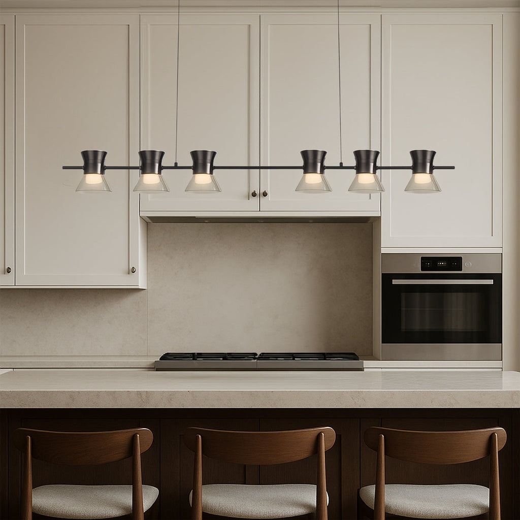 TIPICO 6 Linear Pendant Light - Gun Metal
