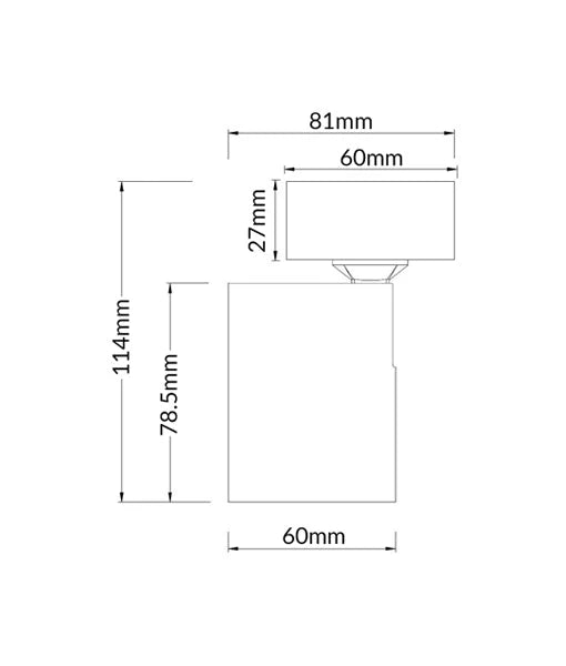 SPOT: Interior GU10 1 Light Adjustable Round Base Surface Mounted Spot Light - Black