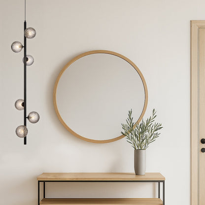 ELSON 6 Pendant Light - Black/Smoke Tear