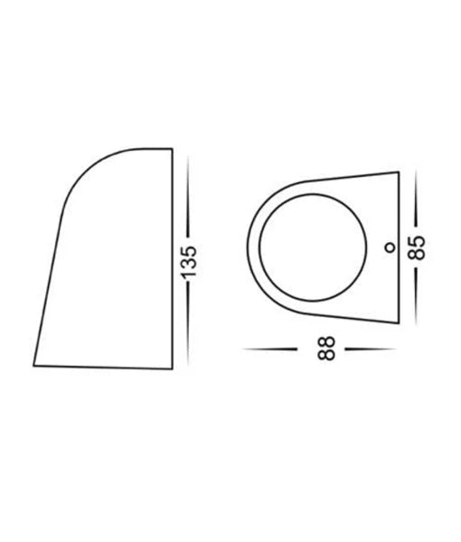 TORQUE: Exterior GU10/MR16 Matte Black Surface Mounted Cone Wall Lights IP65