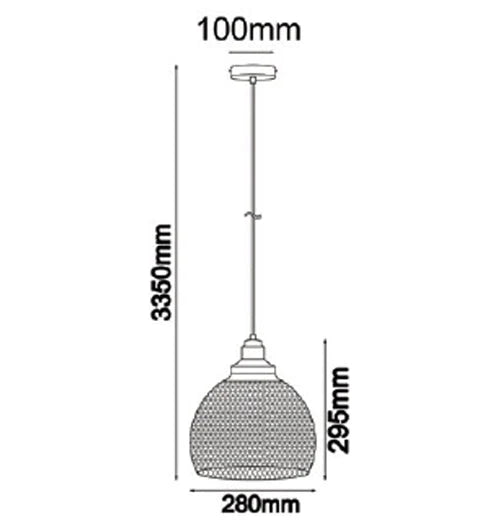 CHEVEUX: Industrial Black Mesh Bird Cage Wine Glass Shape Pendant Light