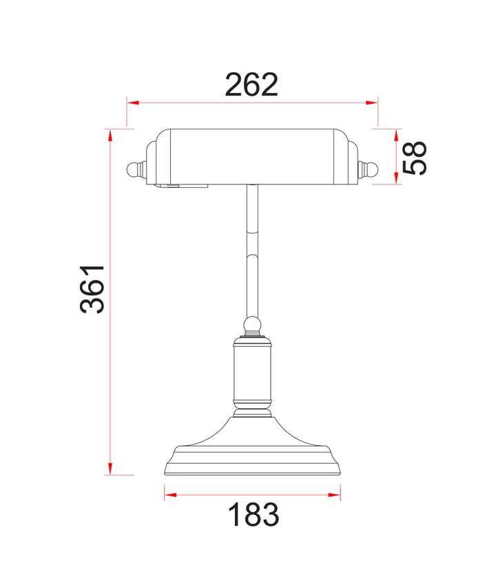 BANCA: Interior Banker Lamps with Cylindrical Shade - Matte Black