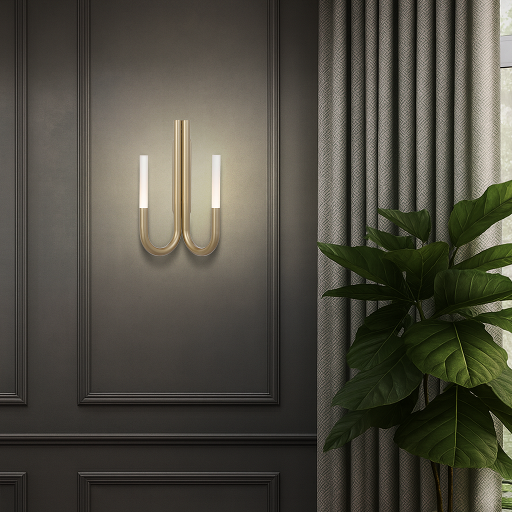 JOSHUA Large LED Wall Light - Gold