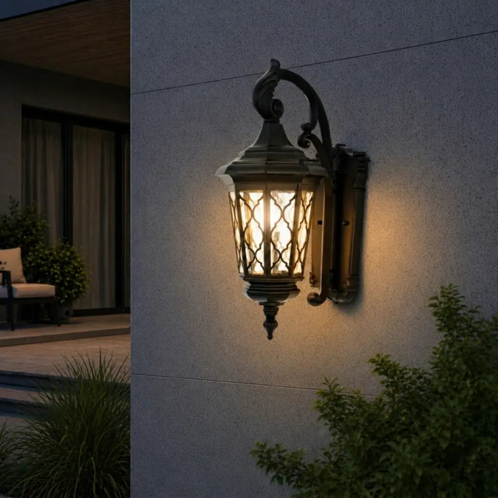 BRINLEY 28CM Exterior Wall Light Small - Black