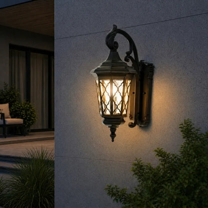 BRINLEY 28CM Exterior Wall Light Small - Black