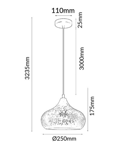 MARRAKESH: Bohemian Interior Champagne Glass Shape Pendant Light - White
