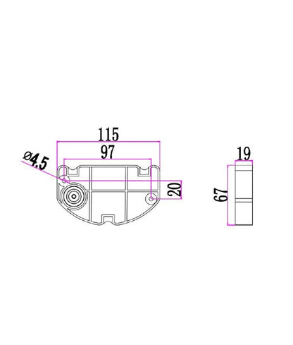 BOCINA: Exterior LED Semicircle Surface Mounted Wall Lights IP65 - Dark Grey