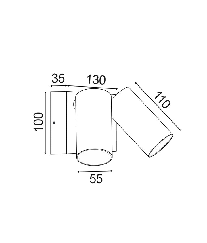 SEC: Surface Mounted LED Tri-CCT Single Adjustable Wall/Pillar Light IP65 - With Sensor