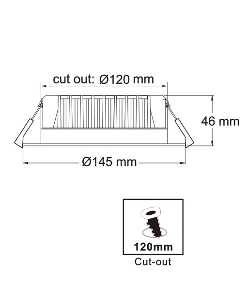 MOTION: LED Recessed Motion Sensor Downlight - 15W/3000K