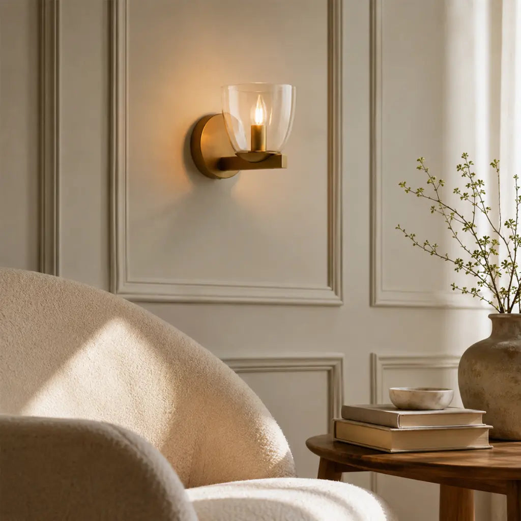 RADAM Single Wall Light - Vintage Brass