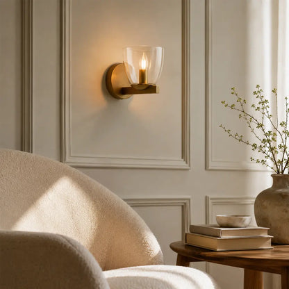 RADAM Single Wall Light - Vintage Brass