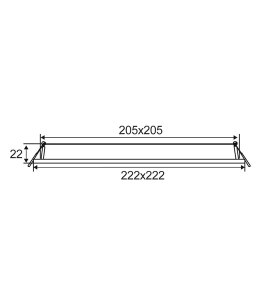SLICKTRI: LED Dimmable Ultra Slim Tri-CCT Recessed Downlights (Square) - 18W