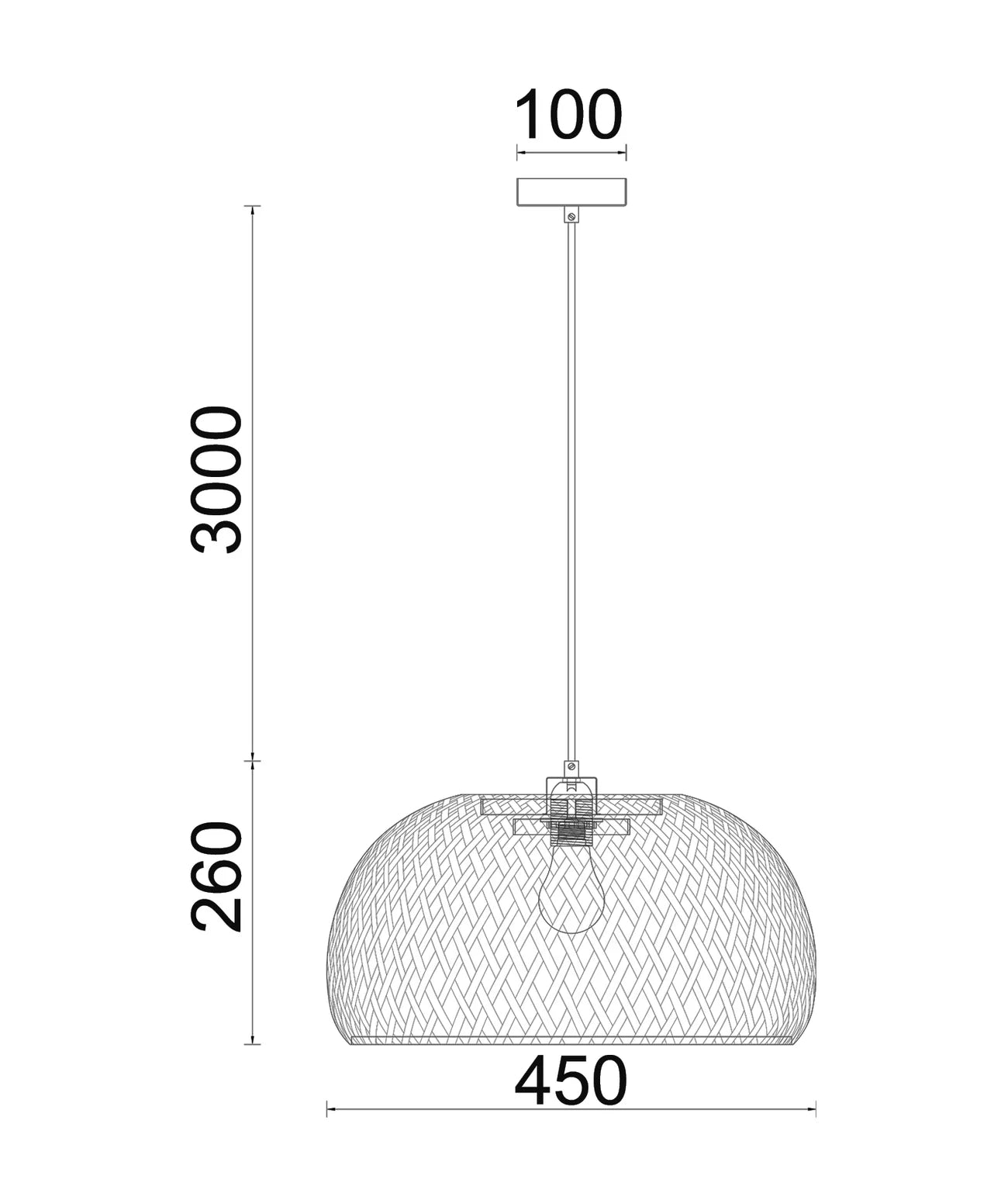 CANASTA: Bohemian Interior Natural Bamboo Finish Pendant Light - Large