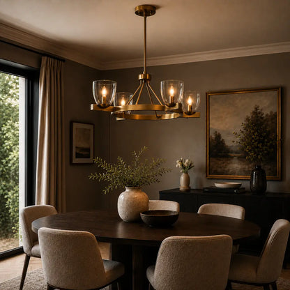 RADAM 4 Pendant Light - Vintage Brass