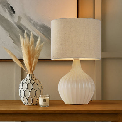 NORD Ceramic Table Lamp - Cream