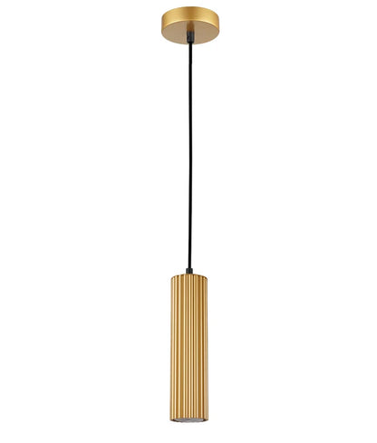 Kolonne Interior GU10 Ribbed Cylinder Pendant Lights- Gold