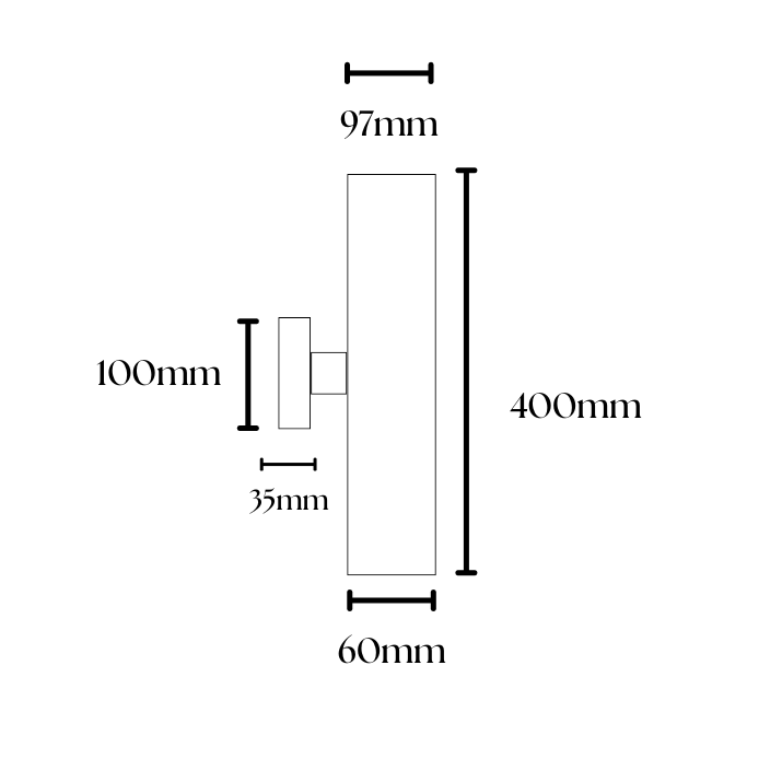 Sasso Marble Wall Light 400mm Long- Gold