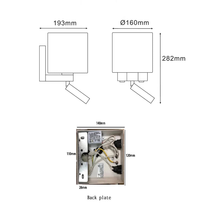BRIGHTON: City Series E27 Interior Wall Lamp With Adjustable LED Reading Light - 3000K