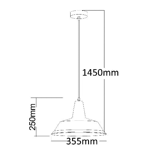 DIVO: Industrial Scandinavian Retro Dome Pendant Light - Orange