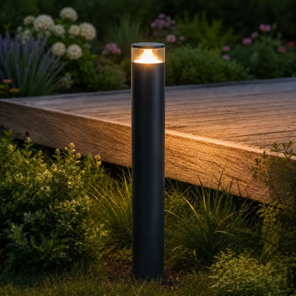 NORAL Exterior LED Bollard Light - Black/Clear