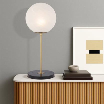 OLIANA Table Lamp Small - Black Marble/Antique Gold