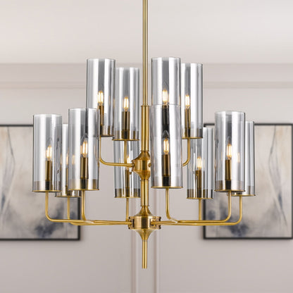 DECARO 12 Pendant Light - Gold/Smoke